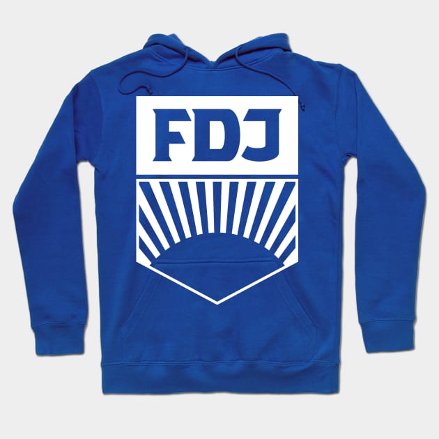 FDJ - Free German Youth Logo (white) Hoodie by GetThatCar